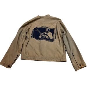 BB King Mississippi Womens Denim Hamilton Kennedy Small‎ Denim Distressed Jacket
